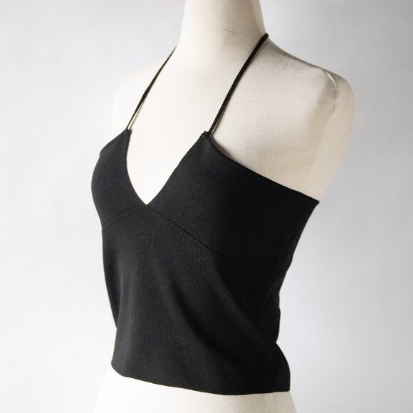 Mango Tops - Mango Alberta Crop Tie Neck Halter Tank Top